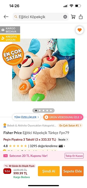 Fisher Price Eğitici köpekçik