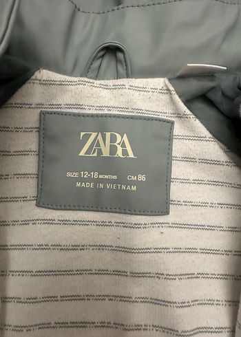 Erkek Çocuk Gri Fermuarlı Yağmurluk - Görsel 3