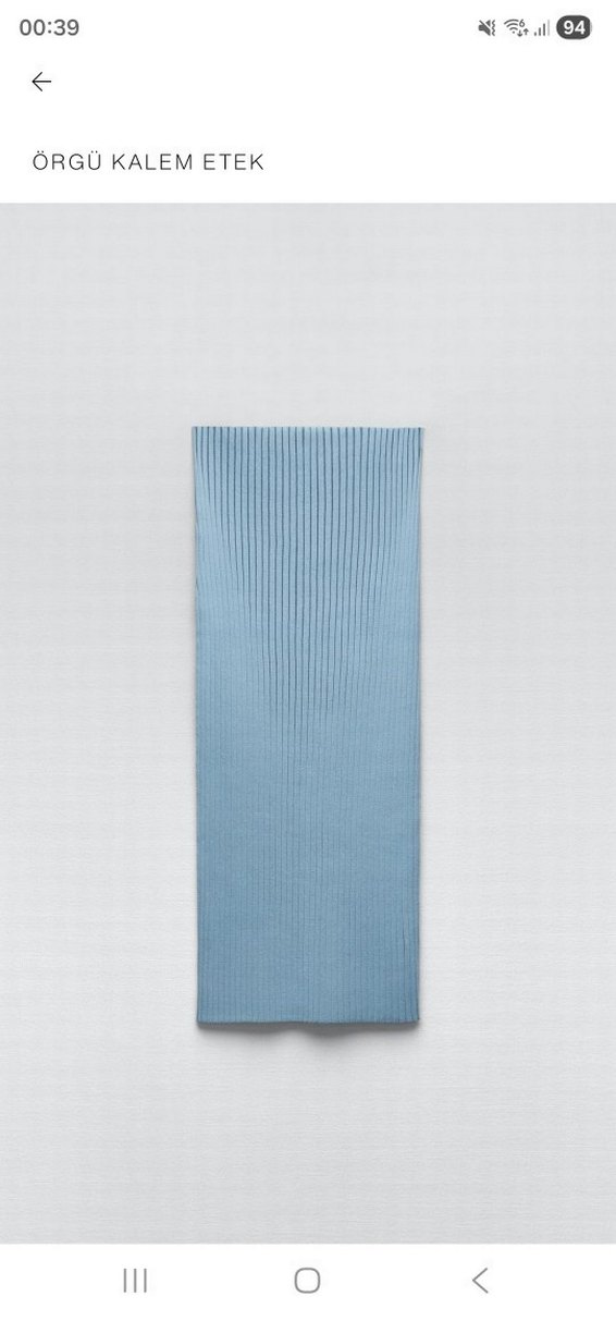 zara triko mavi etek - Görsel 2