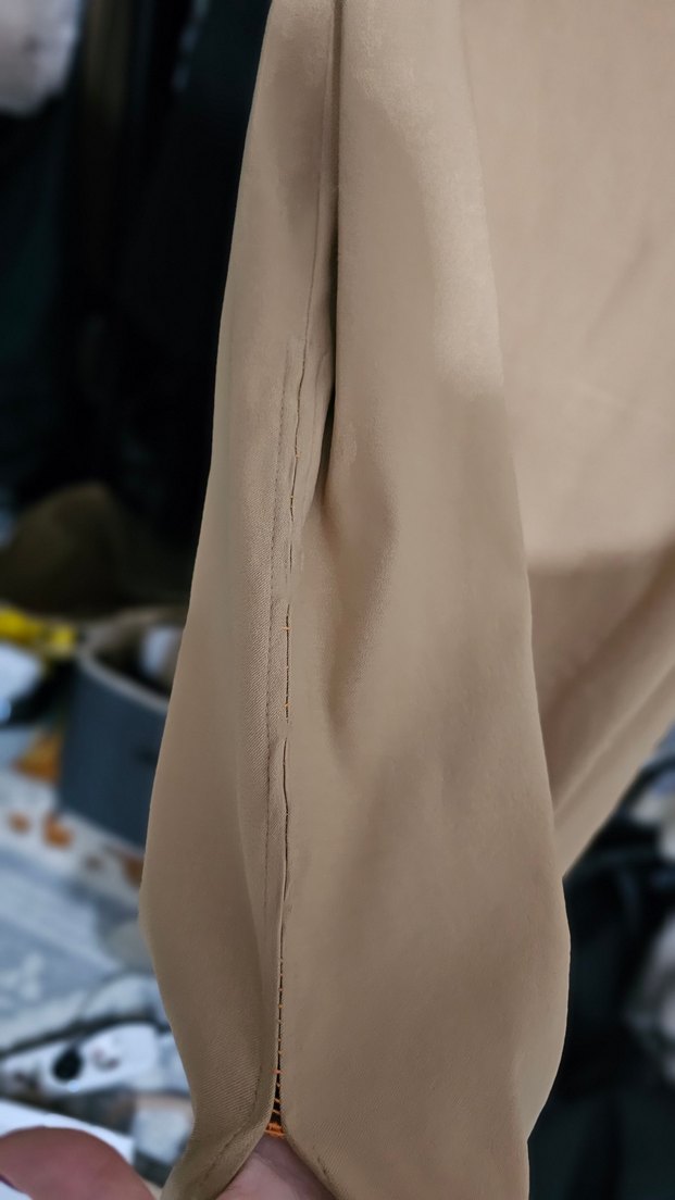 Bej Drapeli Uzun Kalem Etek - Görsel 3