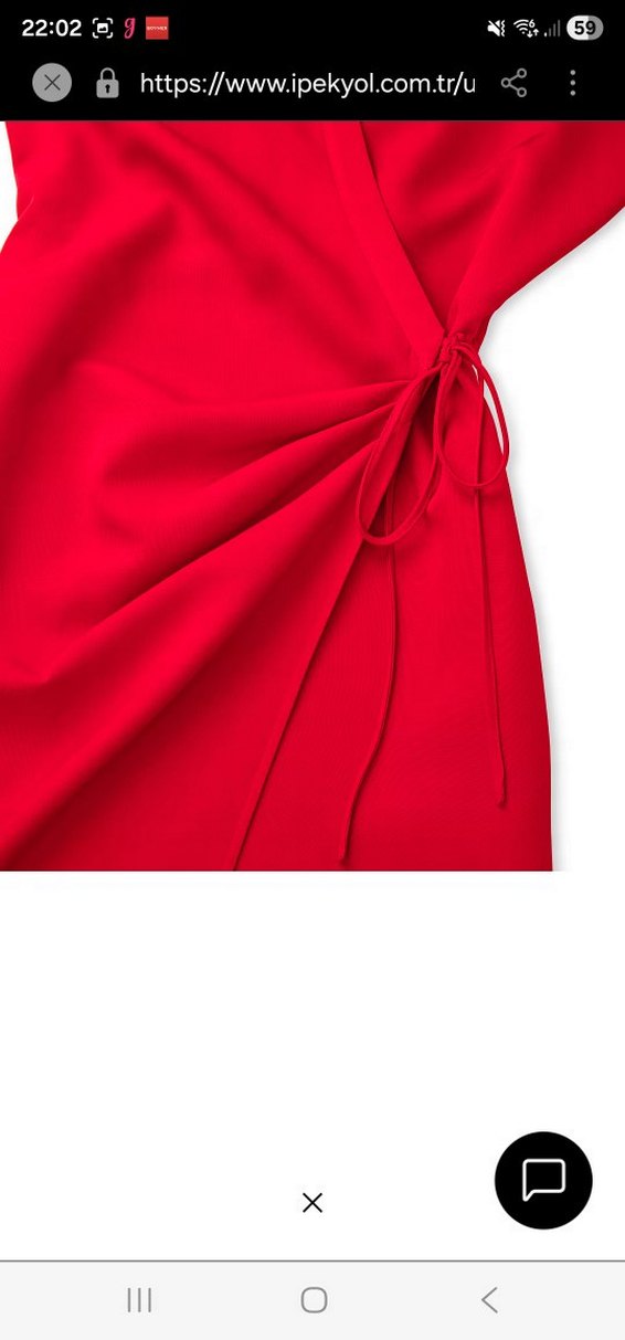 Kemerli Kırmızı Midi Kadın Elbise - Görsel 3