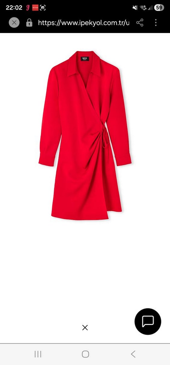 Kemerli Kırmızı Midi Kadın Elbise - Görsel 2