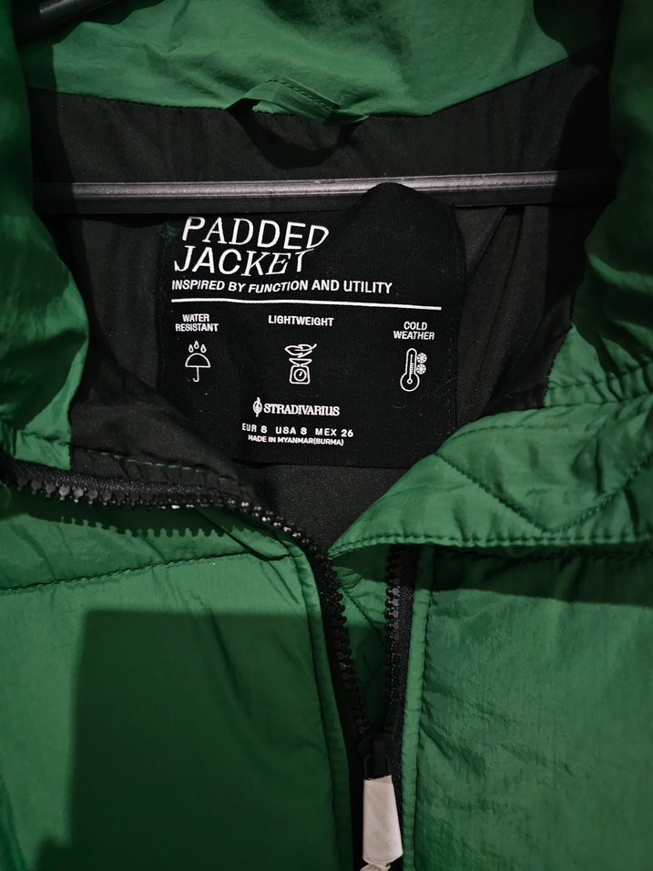 Kısa Kesim Yeşil Kadın Kışlık Mont - Görsel 4