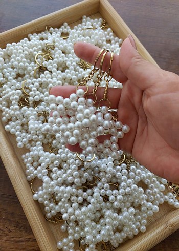 İnci Boncuklu Yıldız Anahtarlık - Görsel 2