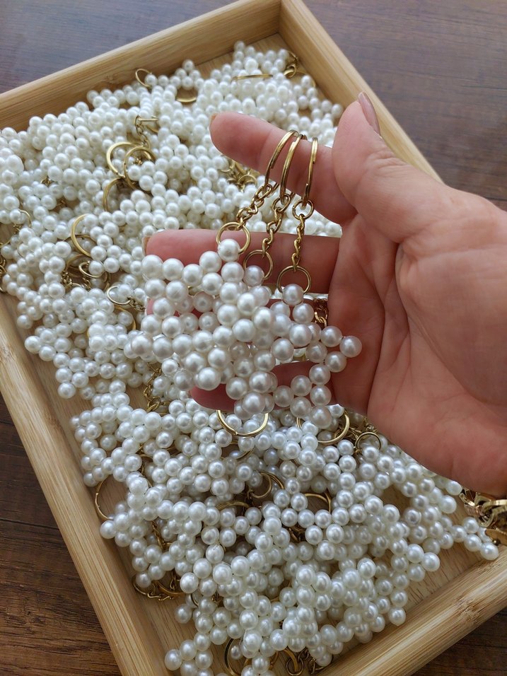 İnci Boncuklu Yıldız Anahtarlık - Görsel 2