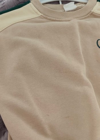 Bej Pamuklu Sweatshirt ve Eşofman Takımı - Görsel 5