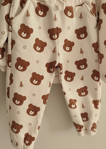 Kahverengi Ayı Desenli Bebek Takımı - Görsel 2