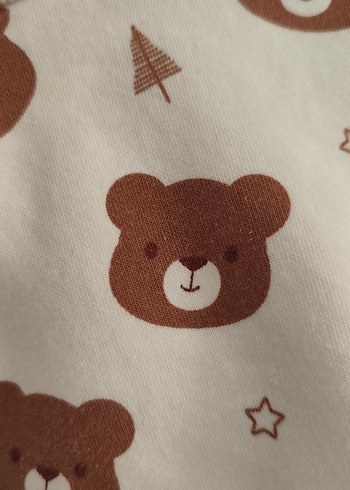 Kahverengi Ayı Desenli Bebek Takımı - Görsel 5