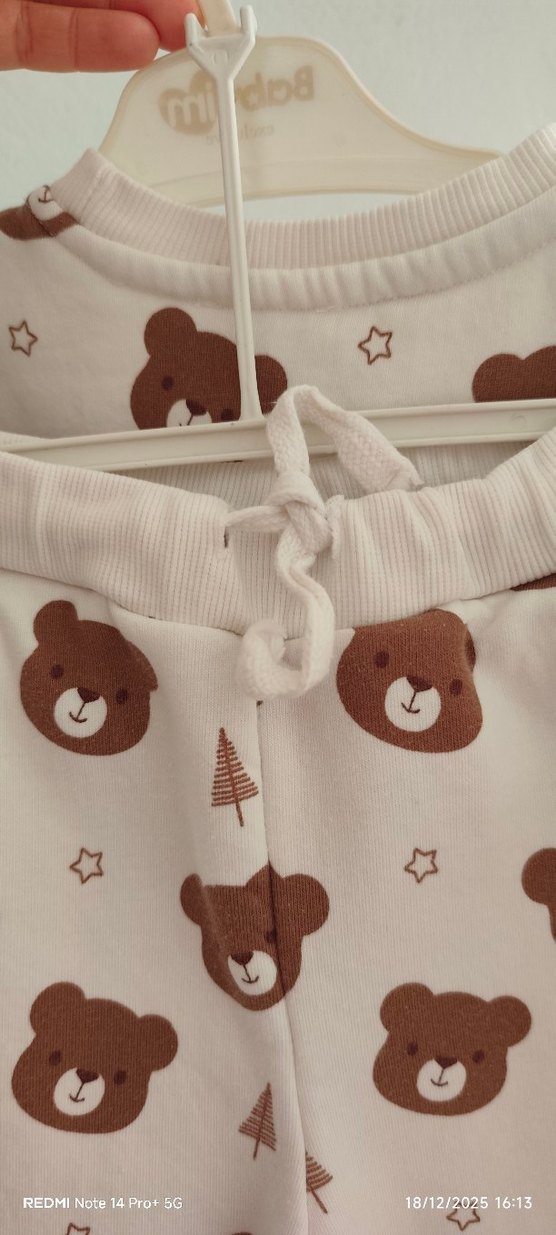 Kahverengi Ayı Desenli Bebek Takımı - Görsel 3