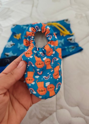 Erkek Çocuk Renkli Baskılı Mayo ve Deniz Ayakkabısı - Görsel 6