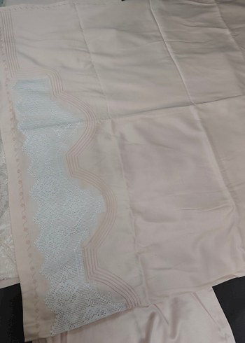 İşlemeli Parlak pudra Nevresim Takımı - Görsel 6