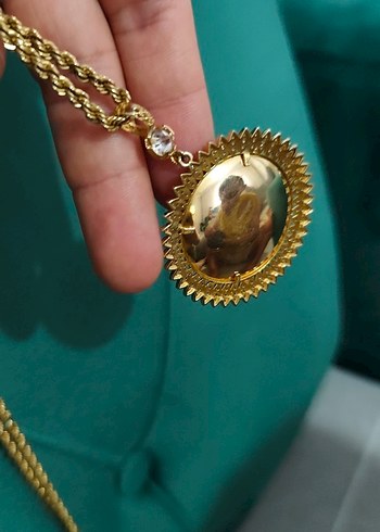 Uzun Zincirli İşlemeli Altın Kadın Kolye - Görsel 6