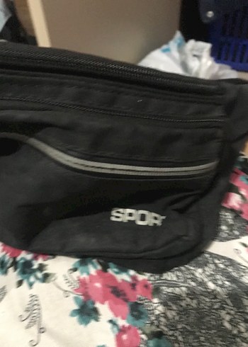 Siyah Baskılı Erkek Spor Çantası