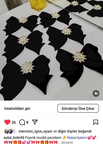 Siyah Fiyonk Model Broş