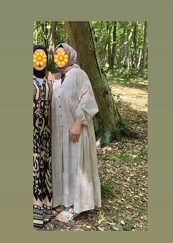 Bej Bohem Salaş Uzun Elbise