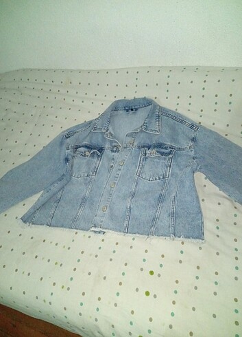 Mavi koc crop ceket