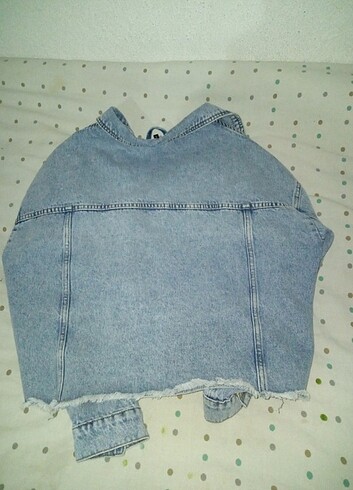 s Beden mavi Renk Mavi koc crop ceket