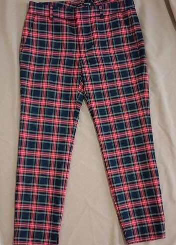 Zara Ekoseli Kadın Kumaş Pantolon 