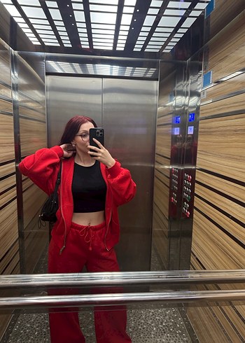 m Beden oversize fermuarlı sweatshirt ve pamuklu esofman altı