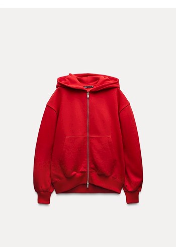 oversize fermuarlı sweatshirt ve pamuklu esofman altı