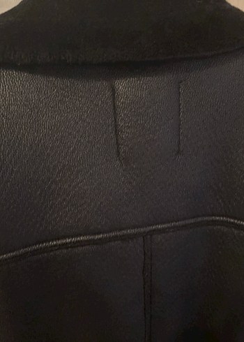 Zara Siyah Deri Kürklü Biker Ceket