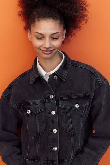 H&M siyah kot ceket xs