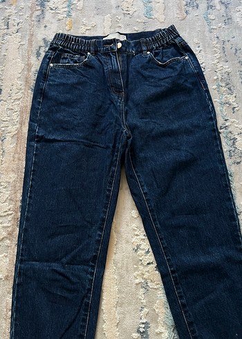 Kadın Lacivert Bol Kesim Kot Pantolon - Görsel 5