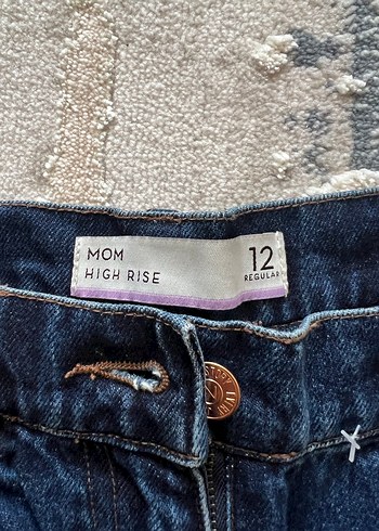 Kadın Lacivert Bol Kesim Kot Pantolon - Görsel 3