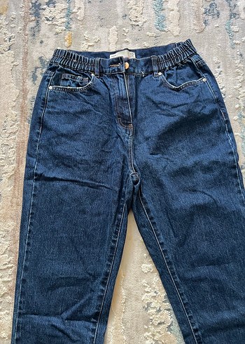 Kadın Lacivert Bol Kesim Kot Pantolon - Görsel 2