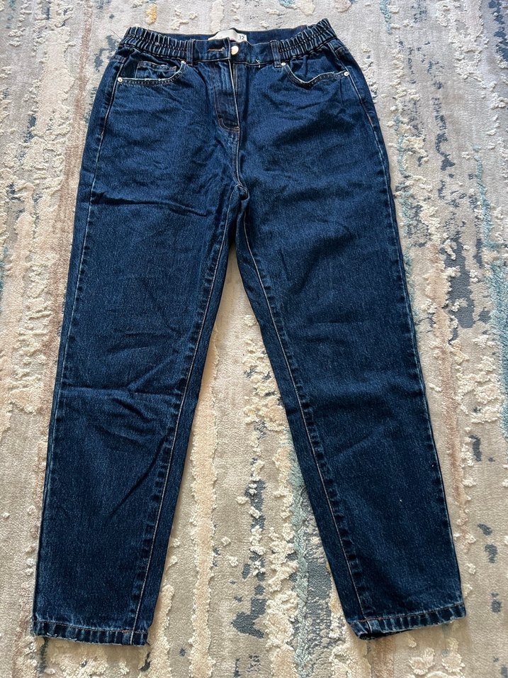 Kadın Lacivert Bol Kesim Kot Pantolon - Görsel 4