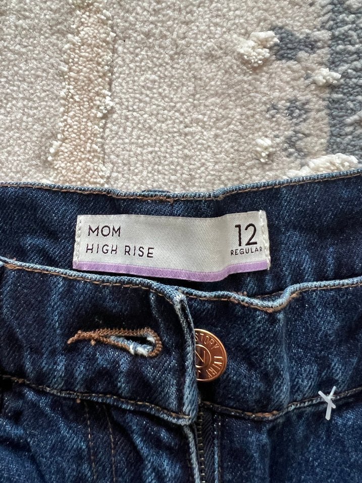 Kadın Lacivert Bol Kesim Kot Pantolon - Görsel 3