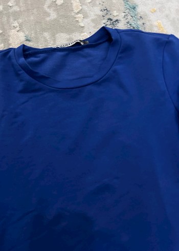 Kadın Lacivert Uzun Kollu Basic Tişört - Görsel 3