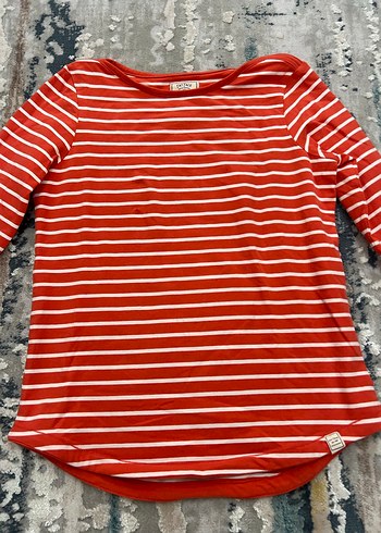 Kız Çocuk Kırmızı Çizgili Uzun Kollu Tişört - Görsel 3