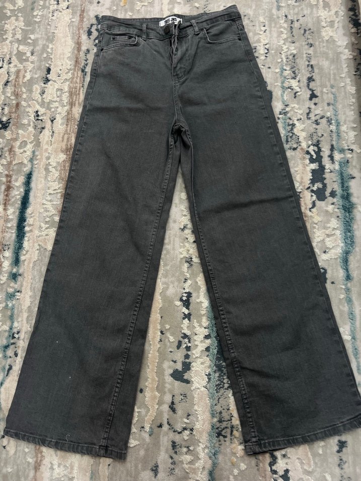 Gri Regular Fit Kadın Denim Pantolon - Görsel 2