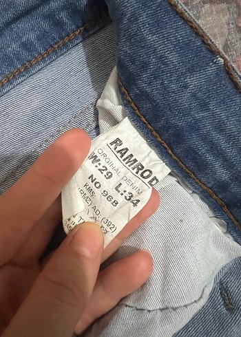 Mavi Bol Kesim Midi Kadın Kot Pantolon - Görsel 4