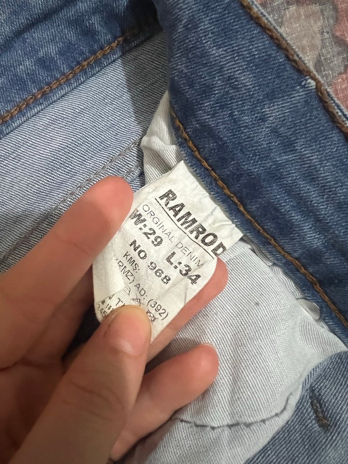 Mavi Bol Kesim Midi Kadın Kot Pantolon - Görsel 4