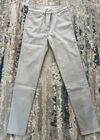 Gri Normal Kesim Kadın Denim Pantolon - Görsel 2