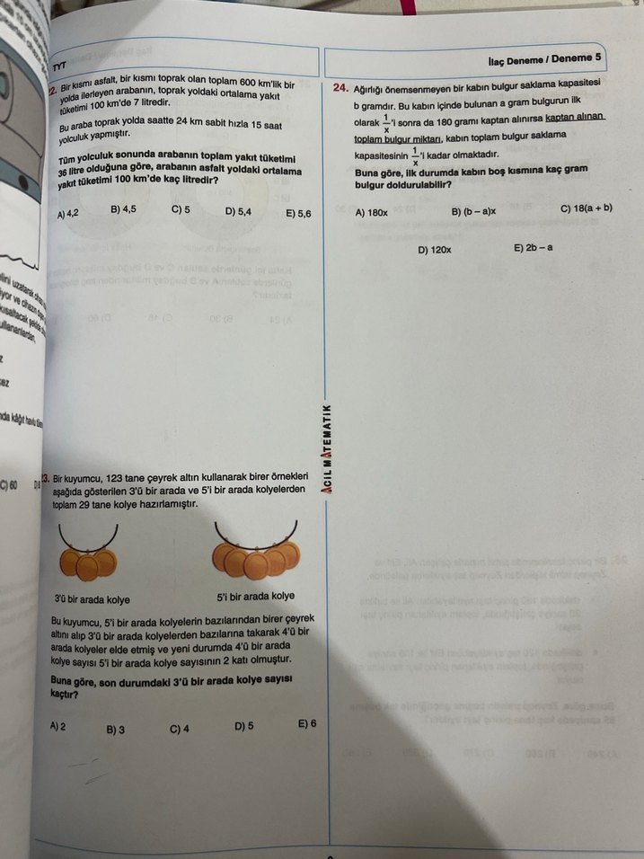 Matematiğin İlacı TYT matematik denemesi - Görsel 3