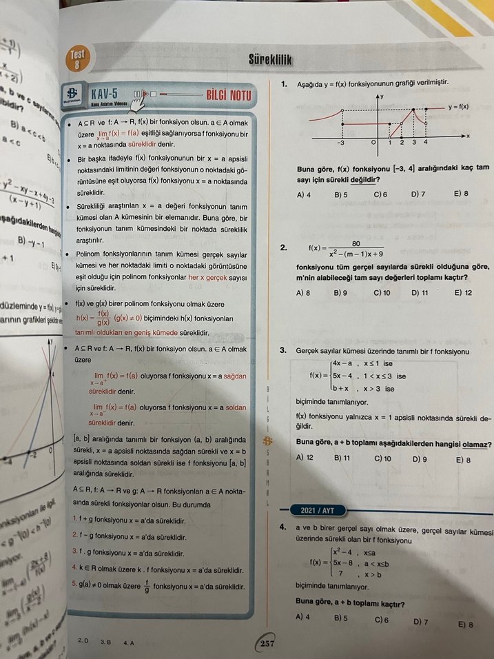 Ayt matematik bilgi sarmal soru bankası - Görsel 3