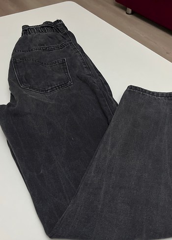 Gri Loose Fit Midi Kot Pantolon