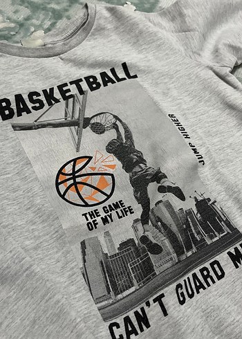 Gri Erkek Çocuk Baskılı Sweatshirt - Görsel 2