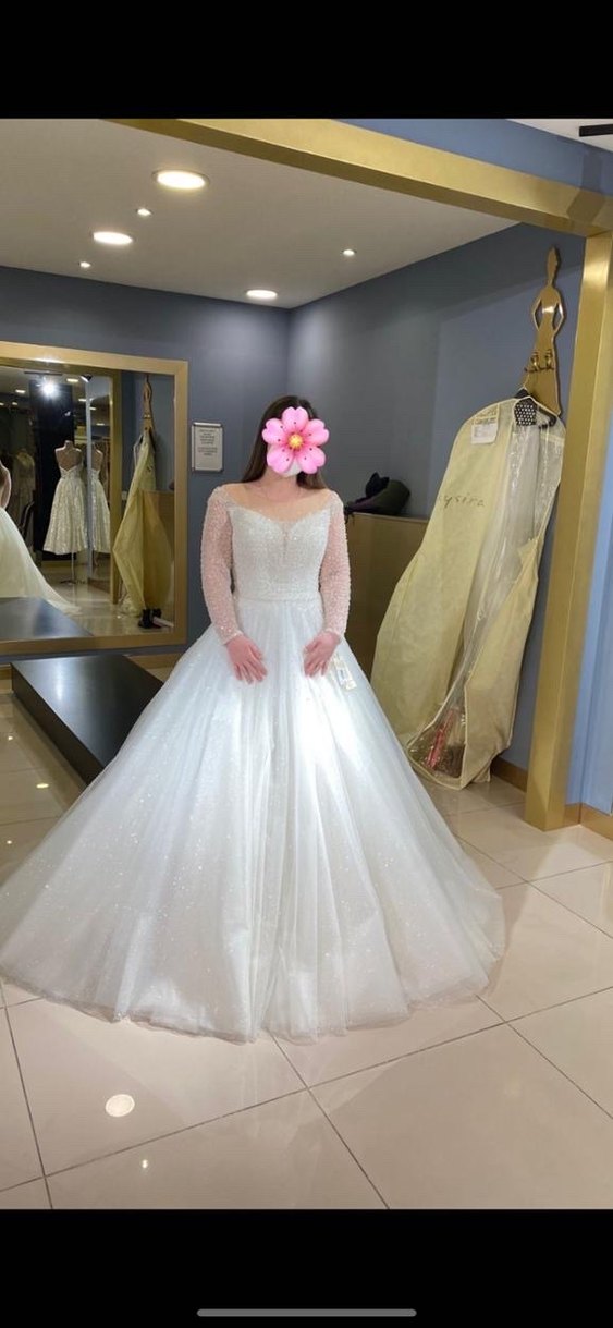 Beyaz A Kesim Gelinlik - Görsel 4