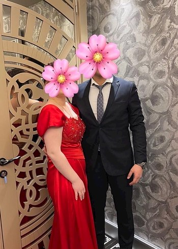 Kırmızı abiye - Görsel 2