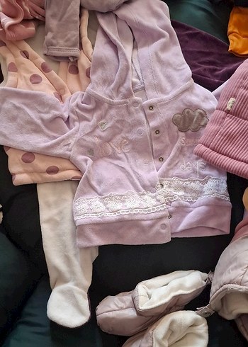 6 Ay Beden Bebek Kız tulum yelek