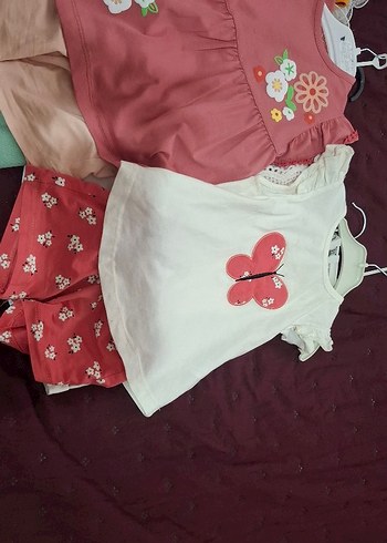 Diğer Nakışlı Fırfırlı Kız Bebek Takımları