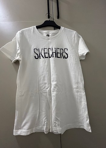 Skechers Beyaz Kısa Kollu Tişört