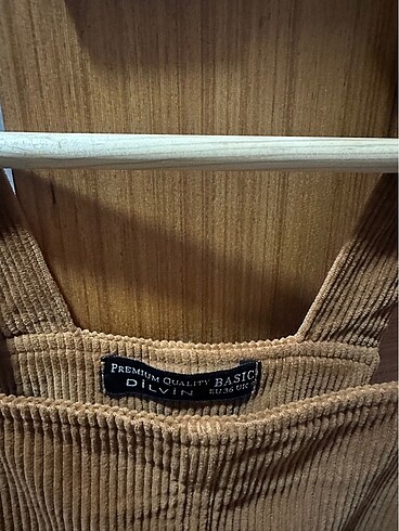 36 Beden camel kadife elbise
