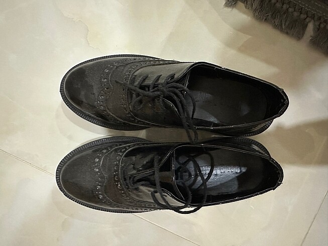 37 Beden siyah oxford ayakkabi