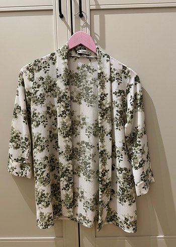 Yeşil Desenli Bohem Kadın Kimono