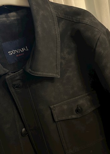 Erkek Siyah Süet Düğmeli Ceket - Görsel 2